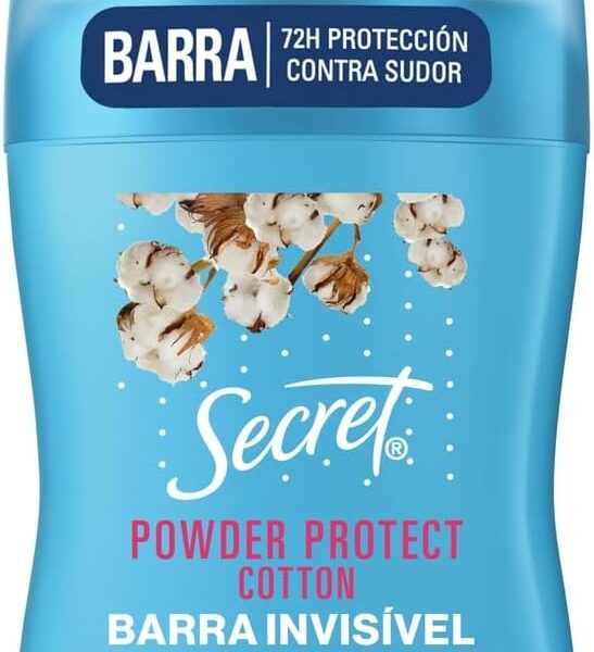 Secret Desodorante Antitranspirante em Barra Invisível Proteção de Algodão 45g na Amzn por R$ 16,00