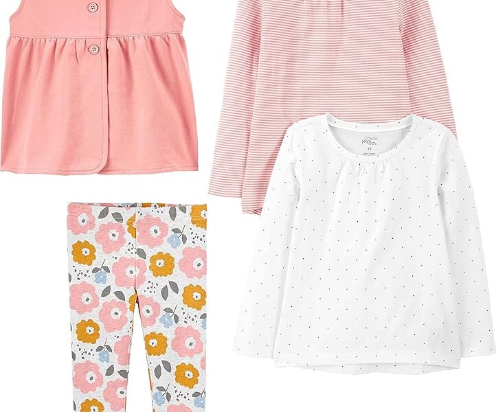 Simple Joys by Carter’s Conjunto de 4 peças para bebês meninas
