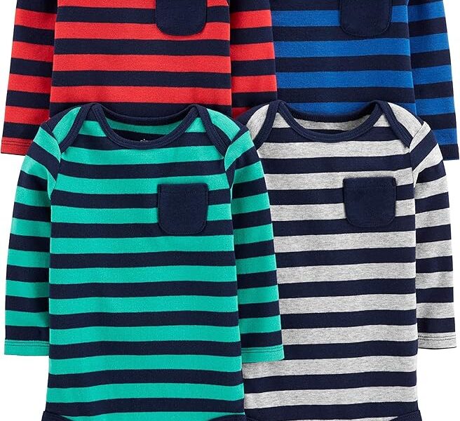 Simple Joys by Carter’s unisex-baby 4-pack Long-sleeve Bodysuit
