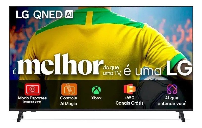 Smart TV 4K 50" LG QNED73 Portal de Games Processador AI α7 Ger8 4K Super Upscaling Google Cast Integrado Controle AI Magic WebOS 25 Modo Esportes Alerta de Esportes –
