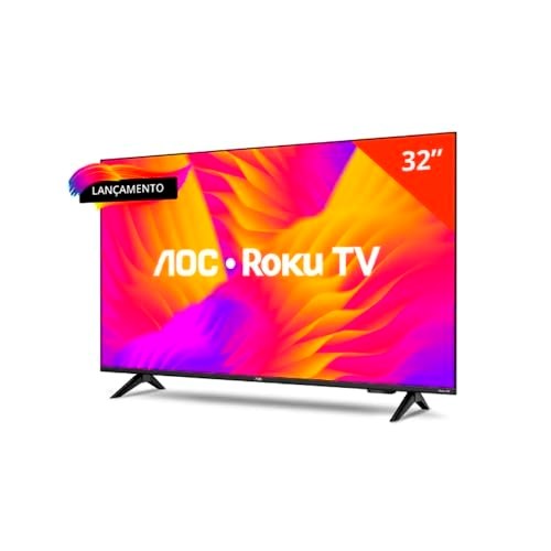 Smart TV LCD LED 32″ AOC 32S5155/78G – Wi-Fi, HD, Quad Core, Dolby Áudio, 60 Hz
