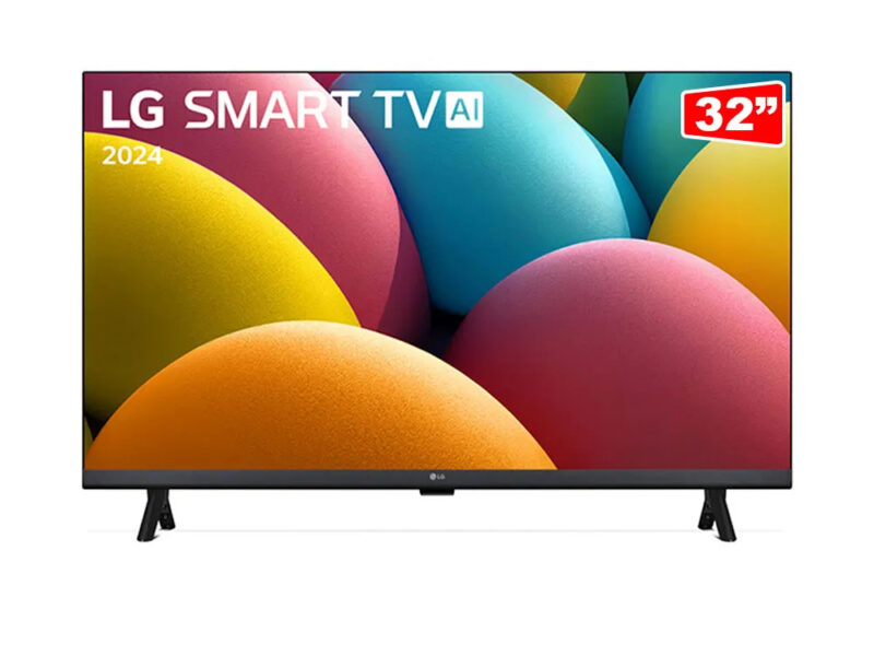 Smart TV LG 32″ HD 32LR600BPSA – Processador α5 AI Gen6, Alexa, webOS 23 Bivolt