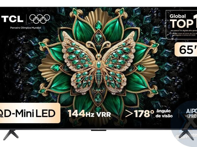 Smart TV TCL 65 Polegadas QLED Mini LED 4K C6K WiFi Bluetooth Google TV 4 HDMI 144Hz HDR10+ 65C6K