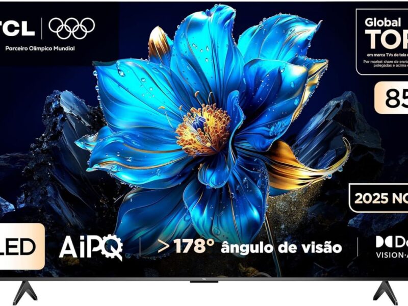 Smart TV TCL 85 Polegadas QLED 4K P7K WiFi Bluetooth Google TV HDR10+ Dolby Atmos Dolby Vision 85P7K