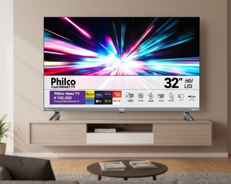 Smart Tv 32 Philco P32vik Roku Led Dolby Audio Hdr Wi-fi 110/220v –