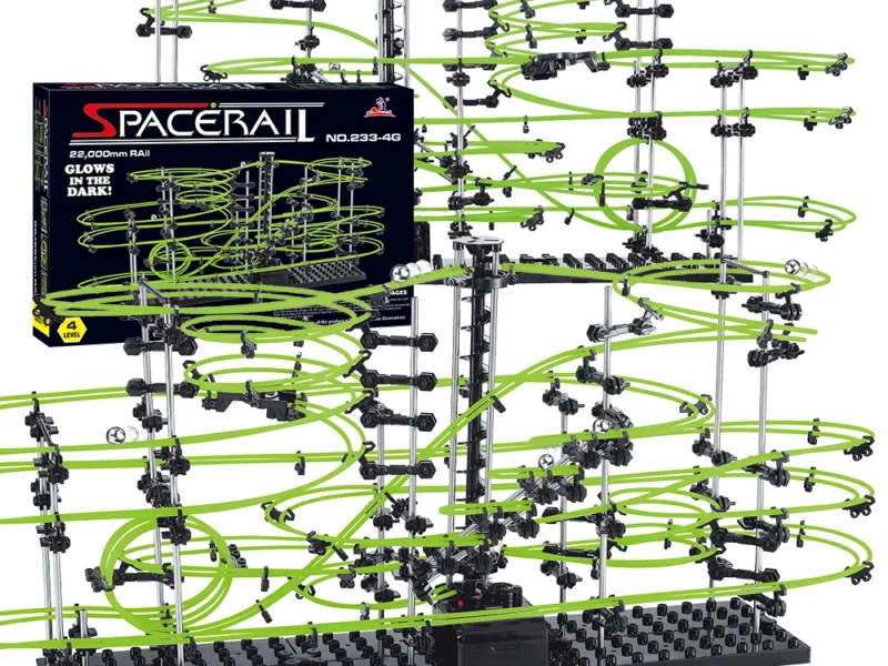 Spacerail montanha russa modelo mármore run bola conjunto para adultos criativo bloco de construção brinquedos 488 pçs nível 4 versão luminosa – AliExpress 26