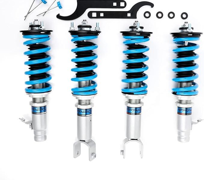 Suspensão de altura ajustável, mono-tubo, amortecedor ajustável de 16 níveis para Honda Civic 1992-2000, Honda DelSol 1993-1997, Acura Integra 1994-2001