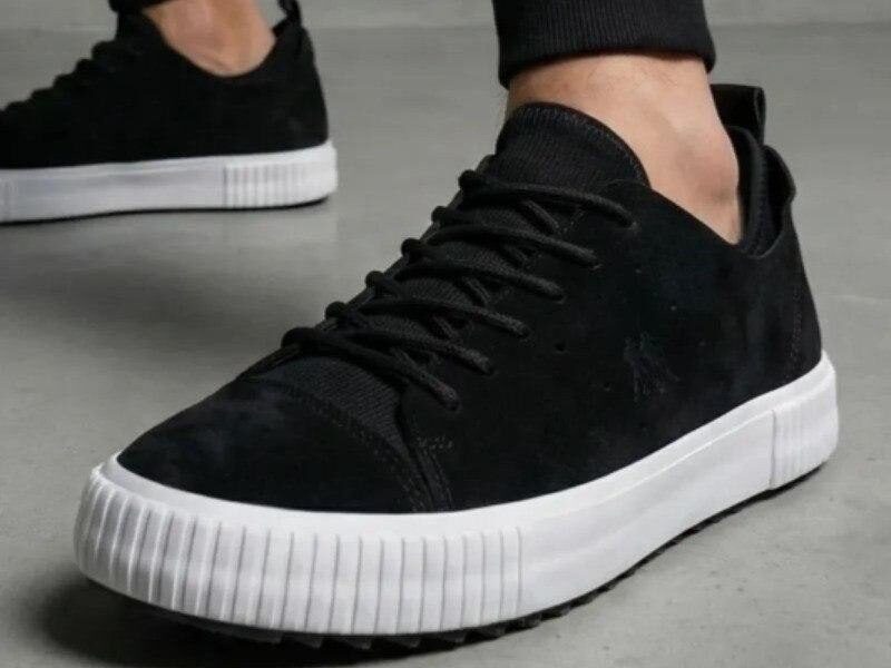 Tênis Casual Camurça Conforto Premium Polo Wear Preto –