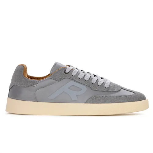 Tênis Retrô Reserva R Vintage Cinza Couro Camurça Masculino –