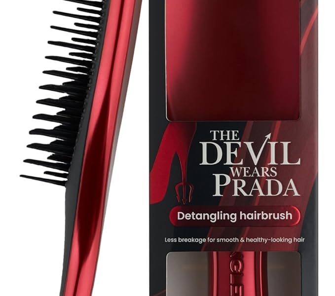 Tangle Teezer – Escova de cabelo desembaraçadora The Ultimate Detangler para todos os tipos de cabelo. Cor: Vermelho metalizado