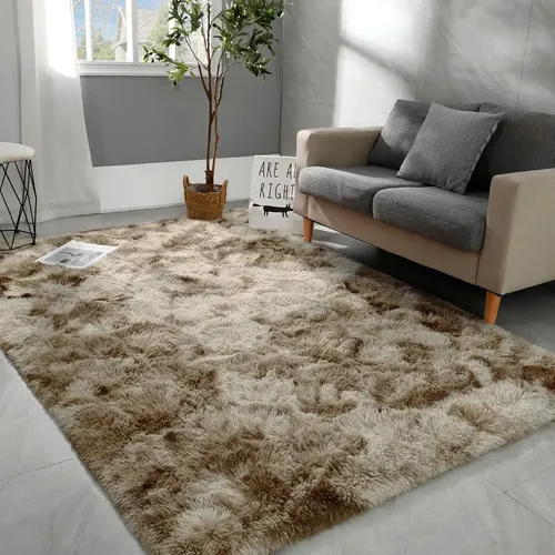 Tapete 2,00×1,50 Peludo Felpudo Para Sala e Quarto Cores Cor Bege-mesclado Desenho Do Tecido Pelo Alto Casa Laura Enxovais Tapete Médio Para Sala 2×1,5m, Antiderrapante e Lavável – Bege Mesclado –