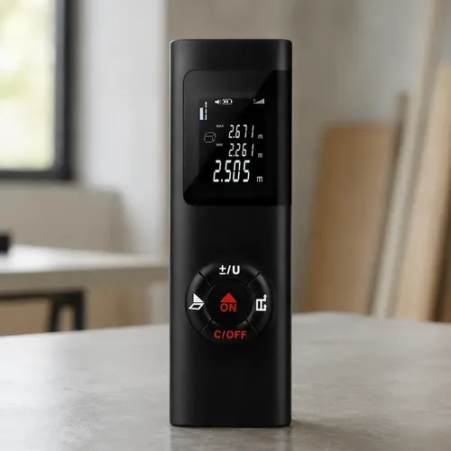 Trena Laser 40m Recarregável Com Cabo Usb Medidor Digital De Distância Área Volume Precisão ±2mm Fácil De Usar Para Obra Reforma Parede Cômodo Altura Mede Sozinho Sem Fita Eletric Teck –