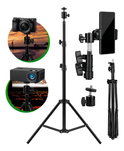 Tripé Profissional Para Celular E Câmera Pedestal 2,1m Suporte Horizontal E Vertical –