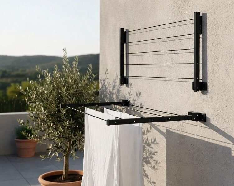 Varal Reforçado De Roupa 60 Kg Dobrável Para Parede Fortmaq