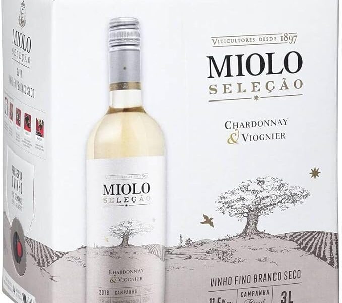 Vinho Miolo Seleção Branco Seco Chardonnay / Viognier Box 3LTS