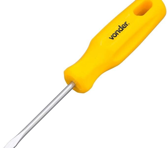 Vonder, Chave De Fenda 1/8″ X 2″, Aço Cromo Vanádio, Com Ponta Magnetizada,