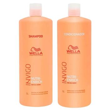 Wella Professionals Invigo Nutri-Enrich Kit – Shampoo + Condicionador – Kit Shampoo e Condicionador Profissional –