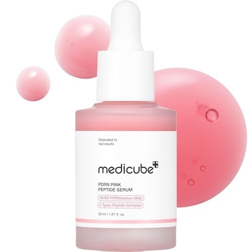 m.edicube PDRN Pink Serum, Pink glow serum, Hidratante & Firmador, Tom de Pele Irregular, Pele| 1,01 fl.oz. (1,01 fl.oz., Rose PDRN (Vegano))