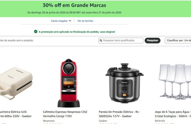 30% off em Grande Marcas na Link por R$ 0,00
