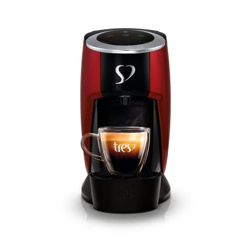 3 Corações TRES Cafeteira Espresso e Multibebida Touch Vermelha – 220V
