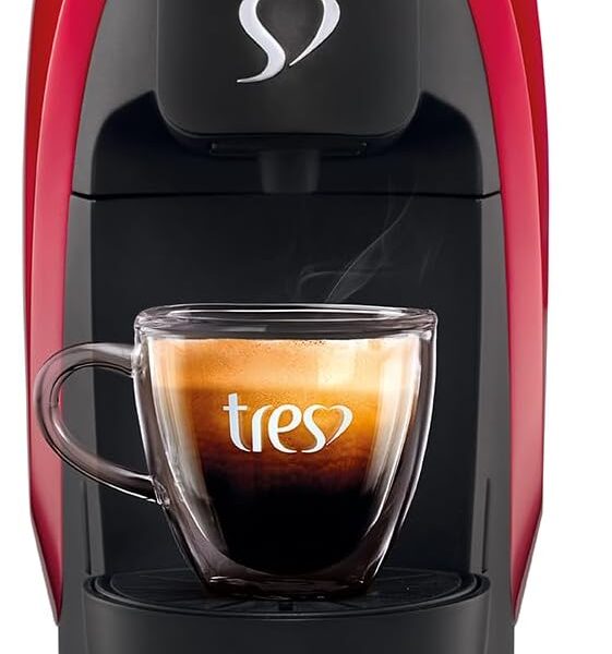 3 Corações TRES Cafeteira Espresso e Multibebidas Luna Vermelha – 110v