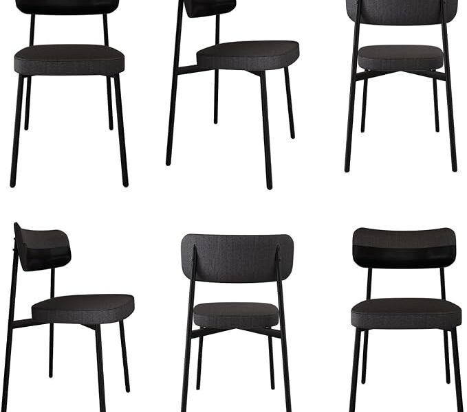 6 Unidades Cadeira Alloa fixa C/4 Pés 50 X 44,7 X 83,8 cm