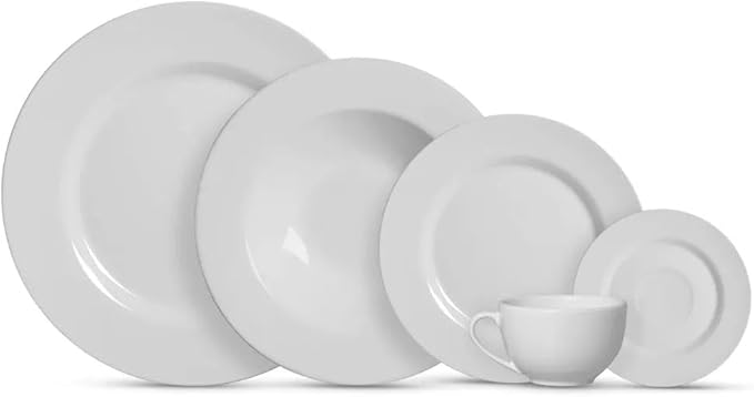 Aparelho de Jantar 20 pçs Branco Liso Alleanza na Amzn por R$ 129,90