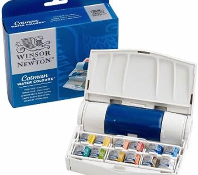 Aquarela Winsor & Newton Cotman 12 Cores Field Plus Winsor & Newton, 12 Cores