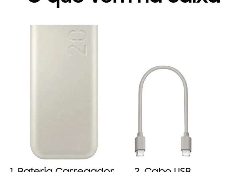 Bateria Samsung Carregador Portatil 3x USB-C 20000mAh Super Rapida 45W
