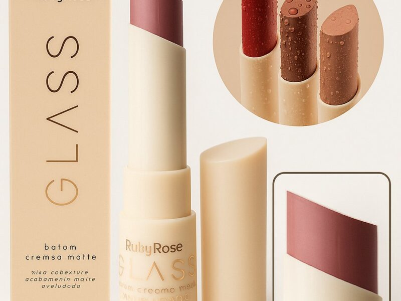 Batom Cremoso Creamy Matte GLASS BY RUBY ROSE