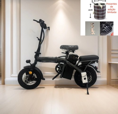 Bicicleta elétrica dobrável para adultos NUDA, pedal tripulado, compras ao ar livre, viagem
