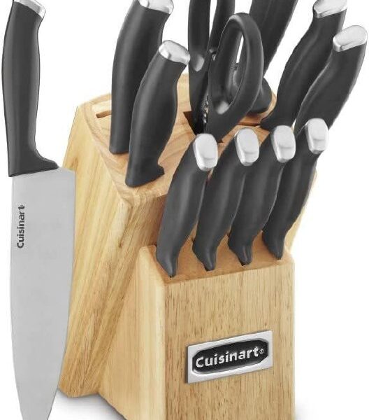 Bloco de Facas Cuisinart Color Pro Collection 12 Peças em Aço Inoxidável
