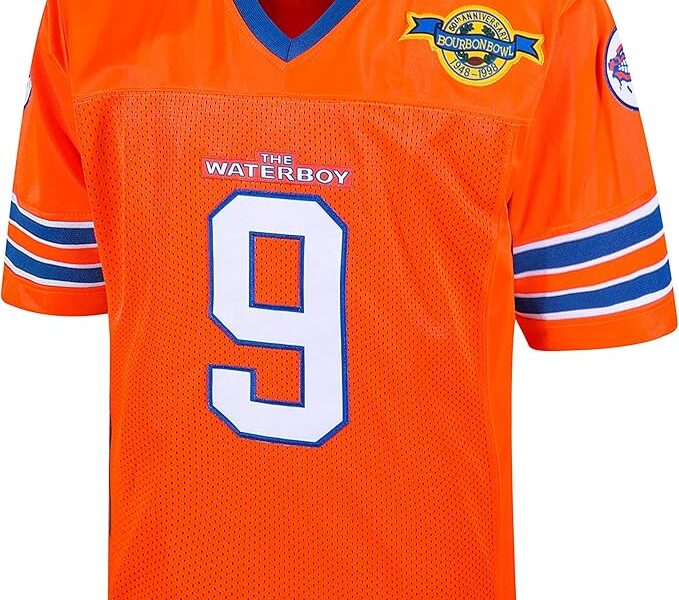 Bobby Boucher #9 The Waterboy Adam Sandler Movie Mud Dogs Camiseta de futebol na Link por R$ 125,49