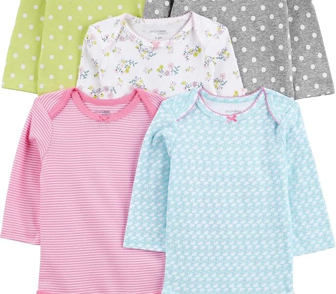 Body Pacote com 5 bodies de manga comprida Simple Joys by Carter’sMeninas