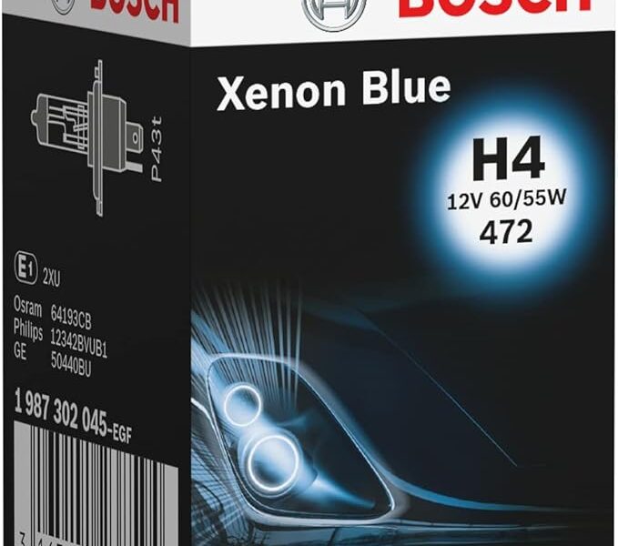 Bosch Lâmpada H4 Bosch Xenon Blue – 12V 60/55W Halógena, Caixa