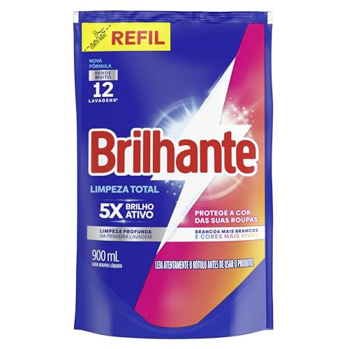Brilhante Sabão Liquido Limpeza Total Refil 900 Ml