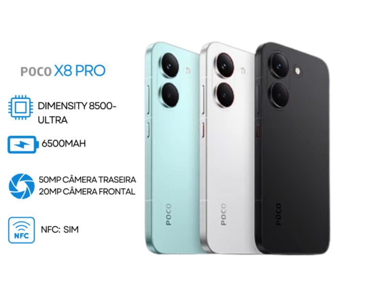 CELULAR LANÇAMENTO XIAOMI POCO X8 PRO 5G NFC 512GB / 256GB 8RAM OU 12 RAM VERSÃO GLOBAL FONTE RAPIDA COM CAPINHA LACRADO