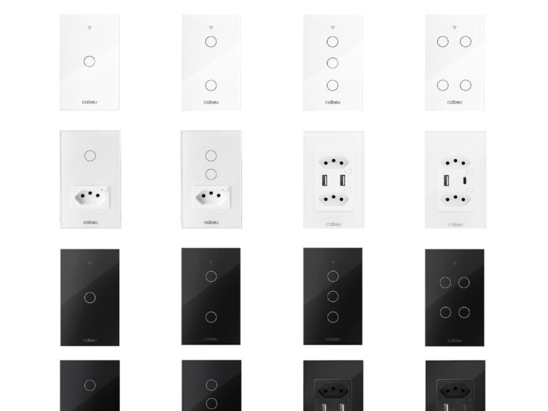 COIBEU Tuya WiFi Interruptor Inteligente Touch com Controle Remoto Sem Fio para Alexa e Google Home