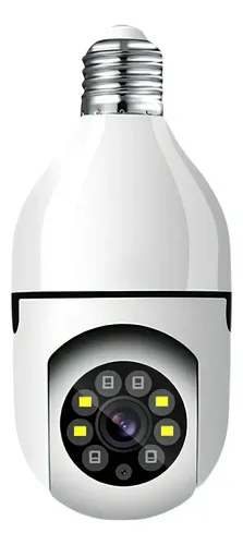 Câmera de Segurança Lâmpada Techfun Wi-Fi PTZ 1080p com Visão Noturna e Áudio Duplo