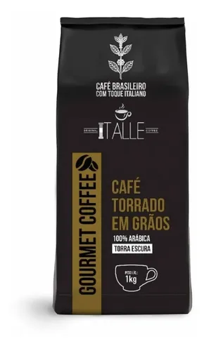 Café em Grao Torrado Expresso Arábica Torra Escura Grãos 1kg Gourmet Cafe Italle na Meli por R$ 62,00