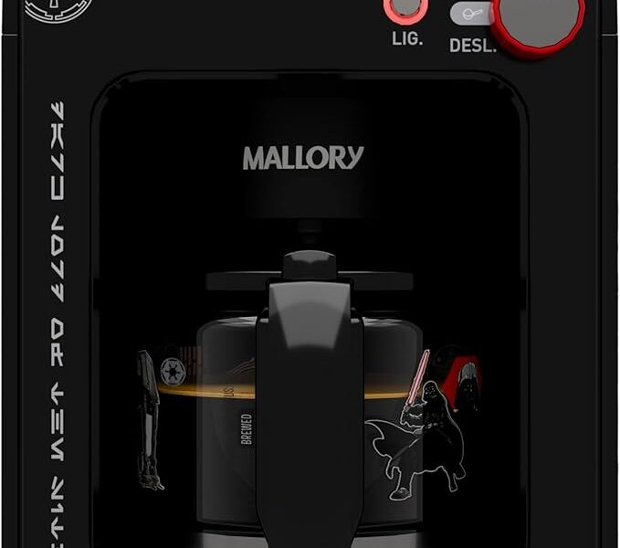 Cafeteira Elétrica Mallory Darth Brew Star Wars 127V – Com Moedor de Grãos – Edição Limitada Numerada