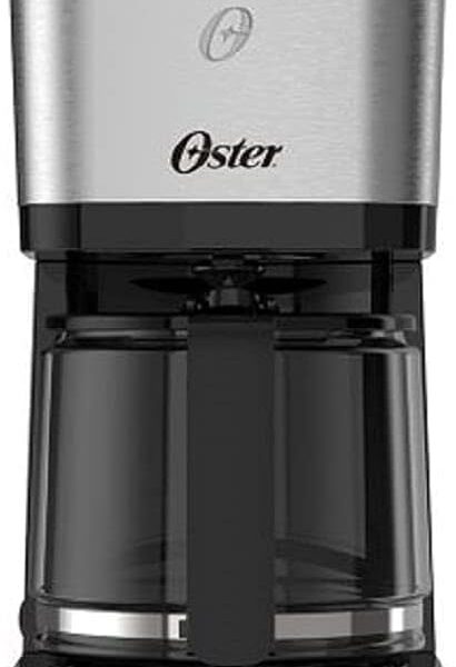 Cafeteira Oster Inox, 1,2L, 110V, Preto/Inox, 750W, OCAF600