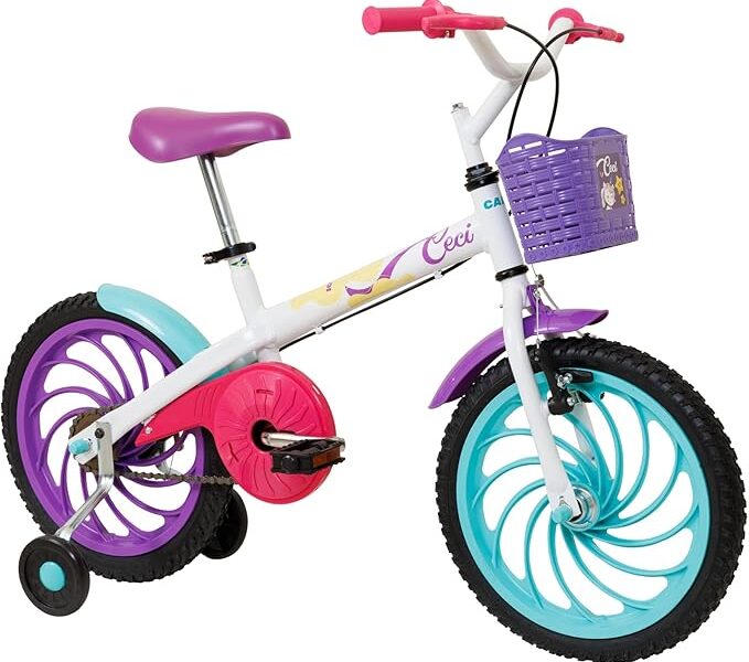 Caloi Bicicleta Infantil Ceci, Aro 16, Branca na Amzn por R$ 259,45