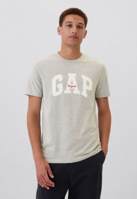 Camiseta GAP Reta Logo Cinza na Tidd por R$ 37,99