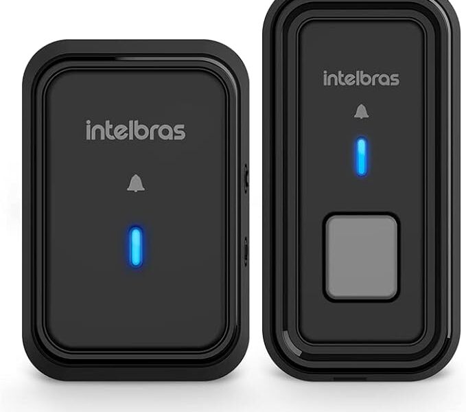 Campainha Sem Fio Com Bateria CIB 101S Preta Intelbras