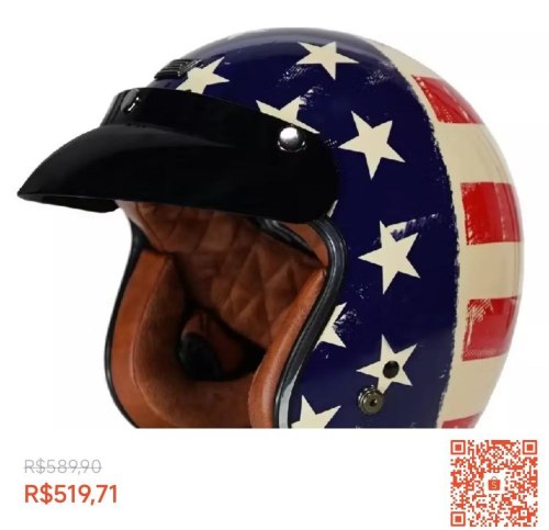 Capacete Origine Primo Old Glory Custom Retro