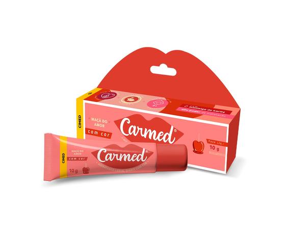 Carmed Maçã do Amor Hidratante Labial com cor 10g
