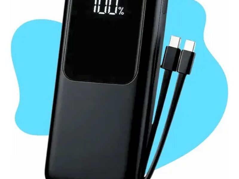 Carregador Portátil 20000 Turbo 22.5w Power Bank Premium Universal Rápido Voo Transporte Aéreo Para Samsung iPhone Xiaomi Motorola Celular Smartwatch Tablet Casenn Preto