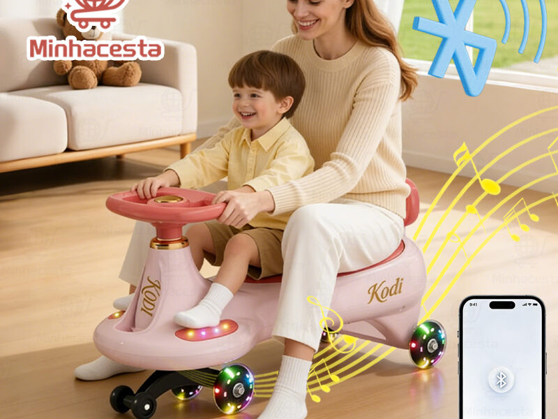 Carrinho De Rolimã Com Led elétrico Bluetooth Que Brinquedo Criança Brincadeiras de Rua