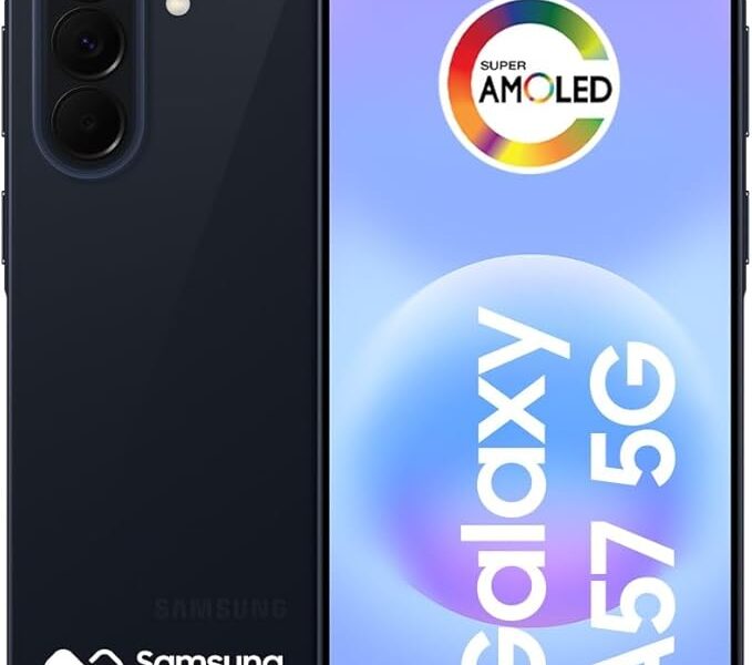 Celular Samsung Galaxy A57 5G 128GB, 8GB RAM, Câmera 50MP, IP68, Super AMOLED 6.7″, Recursos AI (Azul Escuro)